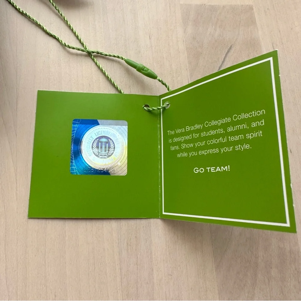 New Vera Bradley University of Virginia UVA Front Zip Wristlet - Picture 5 of 13